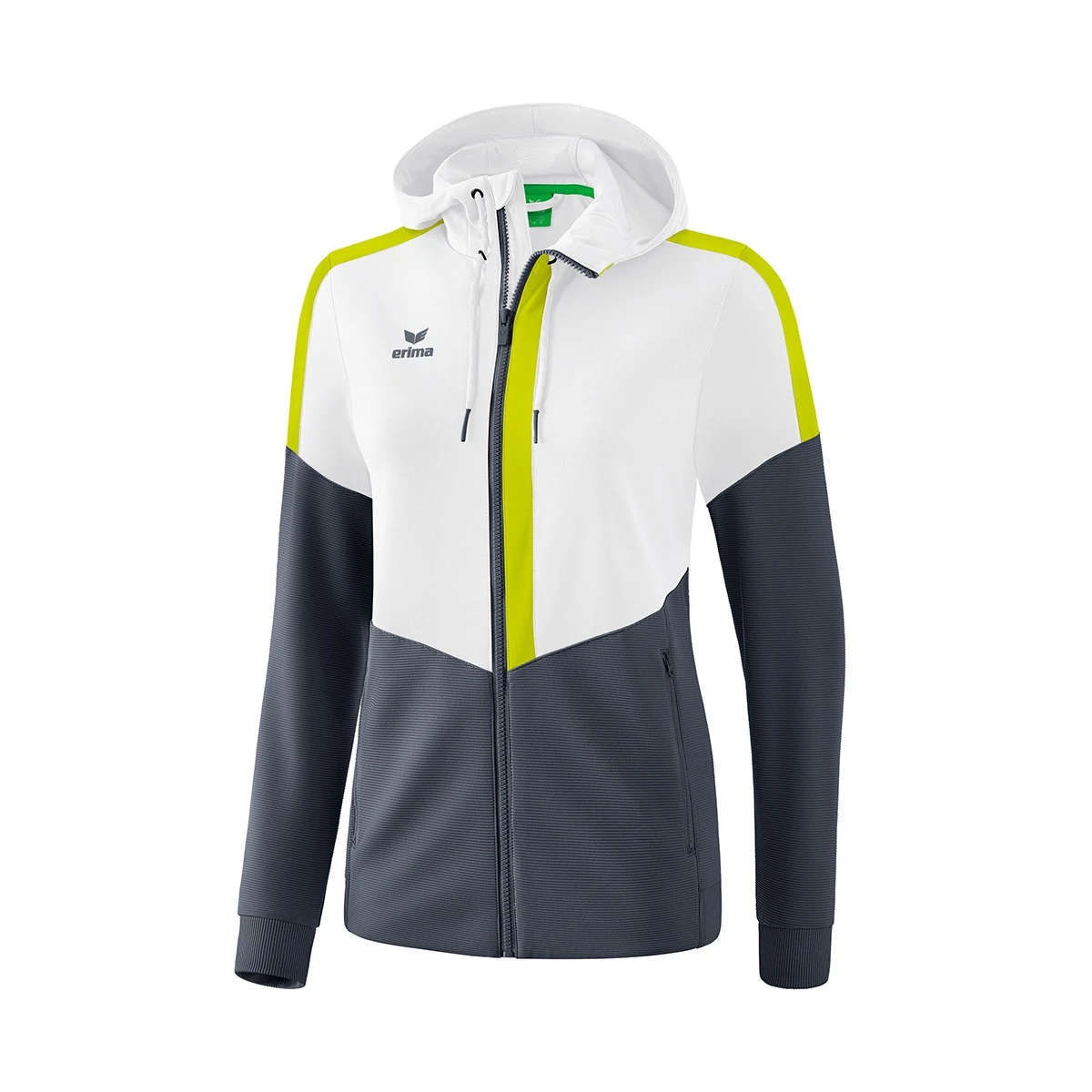 Erima Trainingsjacke Squad Weiss/grau/lime Damen