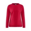 Craft Sweatshirt Core Soul Crew (komfortable Passform, Front-Reißverschluss) Rot Damen