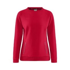 Craft Sweatshirt Core Soul Crew (komfortable Passform, Front-Reißverschluss) Rot Damen