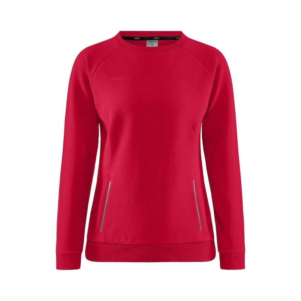 Craft Sweatshirt Core Soul Crew (komfortable Passform, Front-Reißverschluss) Rot Damen
