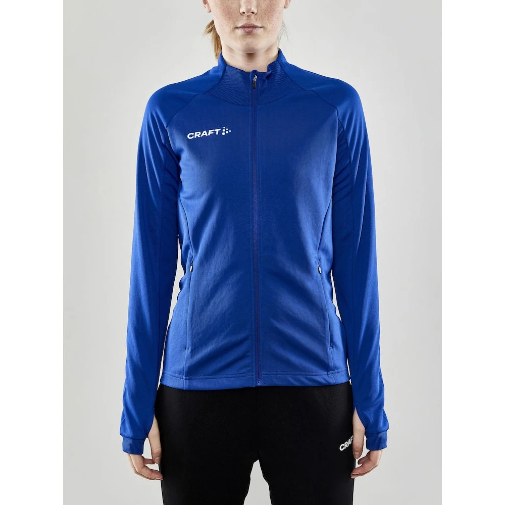 Craft Trainingsjacke Evolve Full Zip - Strapazierfähige Mid-Layer-Jacke Aus Stretchmaterial - Kobaltblau Damen