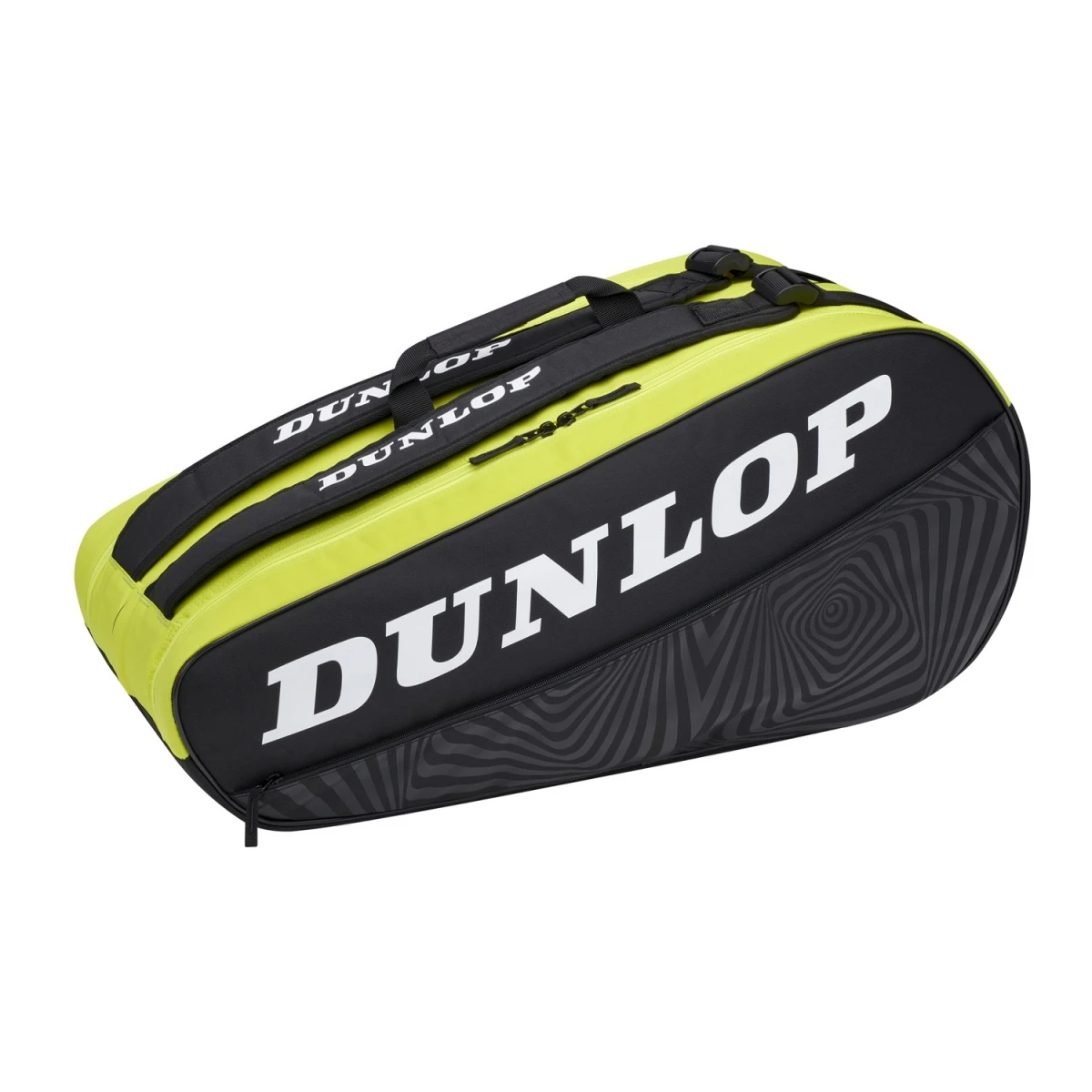 Dunlop Tennis-Racketbag (Schlägertasche, 2 Hauptfächer) SX Club Schwarz/gelb 10er