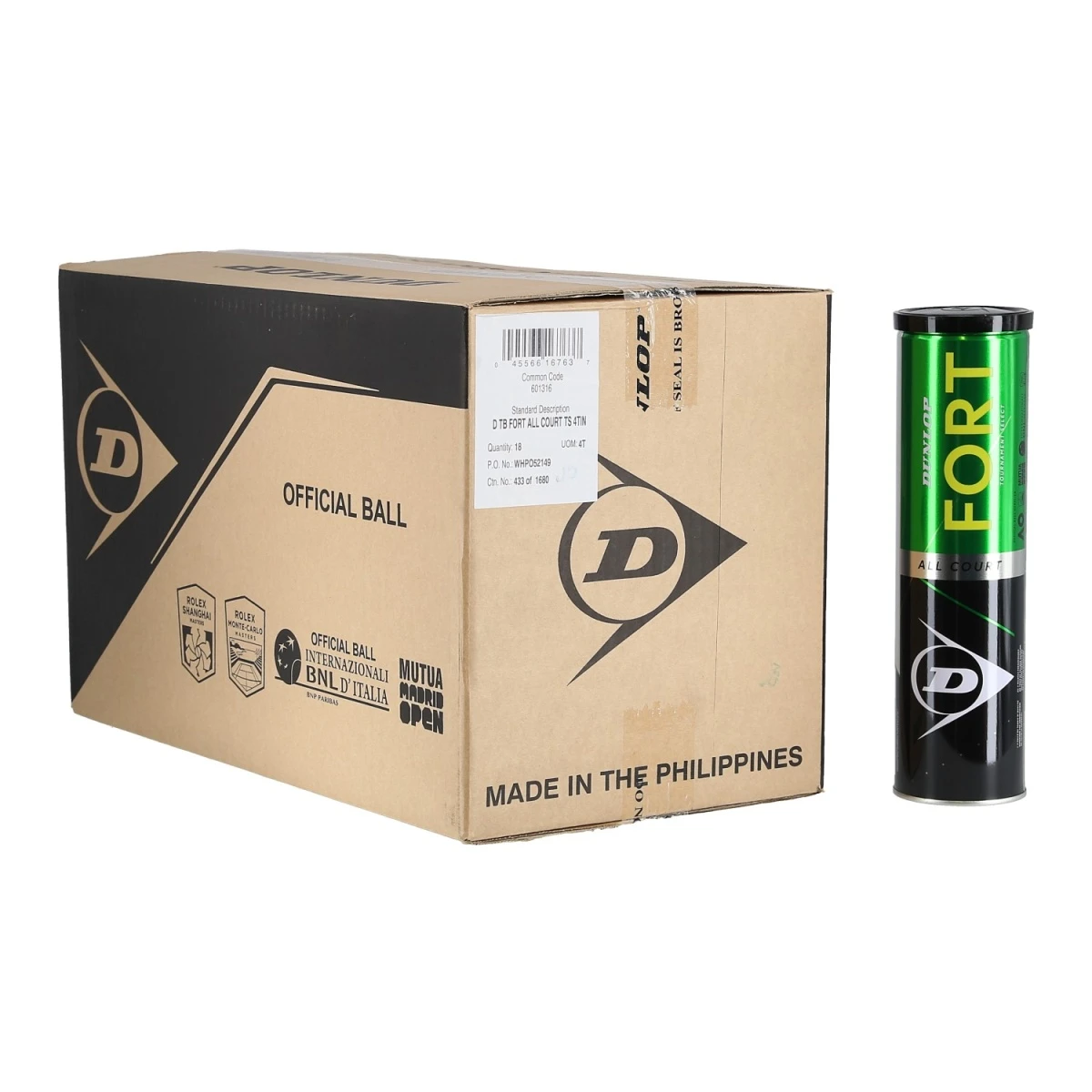 Dunlop Tennisbälle Fort Allcourt TS Dose 18x4er Im Karton