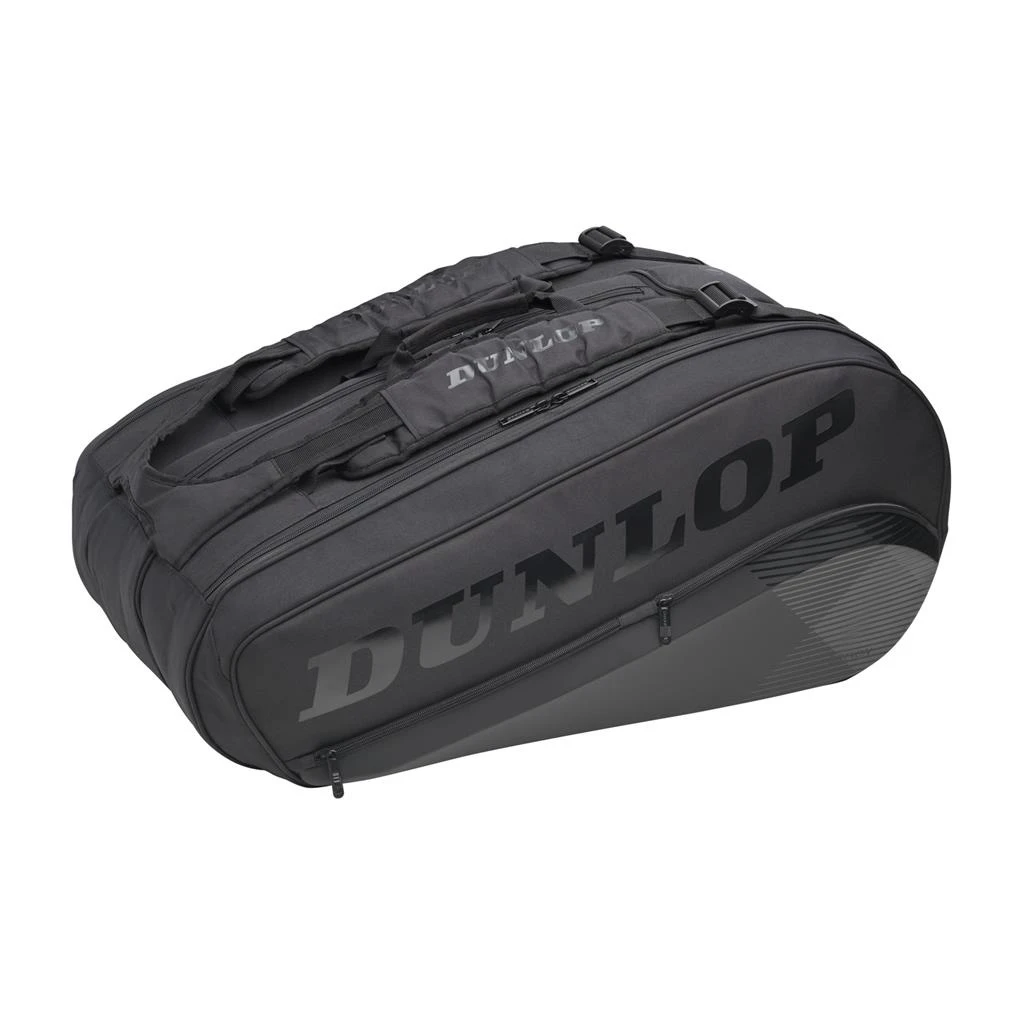 Dunlop Tennis-Racketbag Srixon CX Performance Thermo (Schlägertasche, 2 Hauptfächer) Schwarz/schwarz 8er