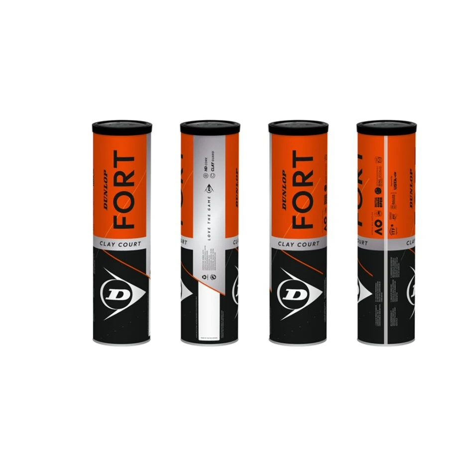 Dunlop Tennisbälle Fort Clay Court (Sandplatz) Dose 4er – Bild 4