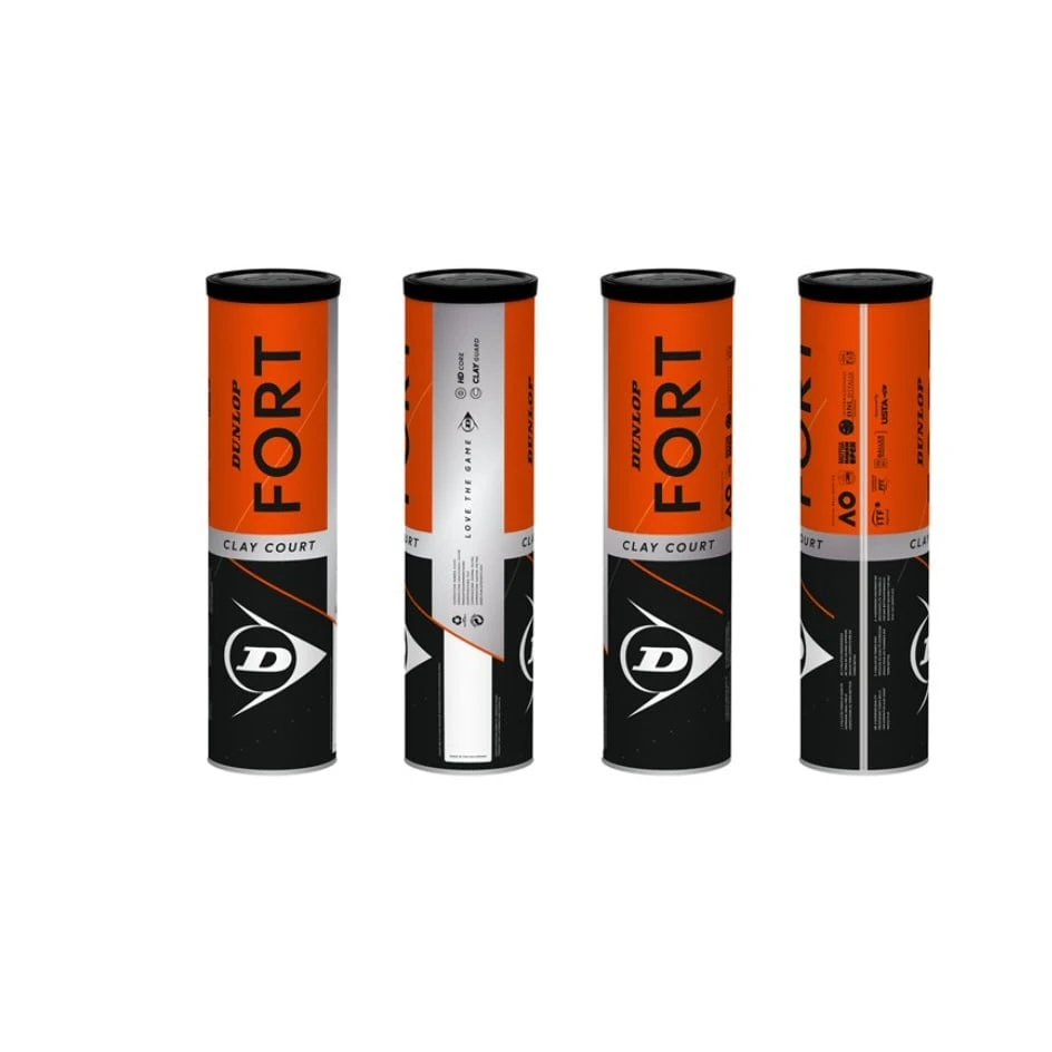 Dunlop Tennisbälle Fort Clay Court (Sandplatz) Dose 2x4er Bi-Pack – Bild 2