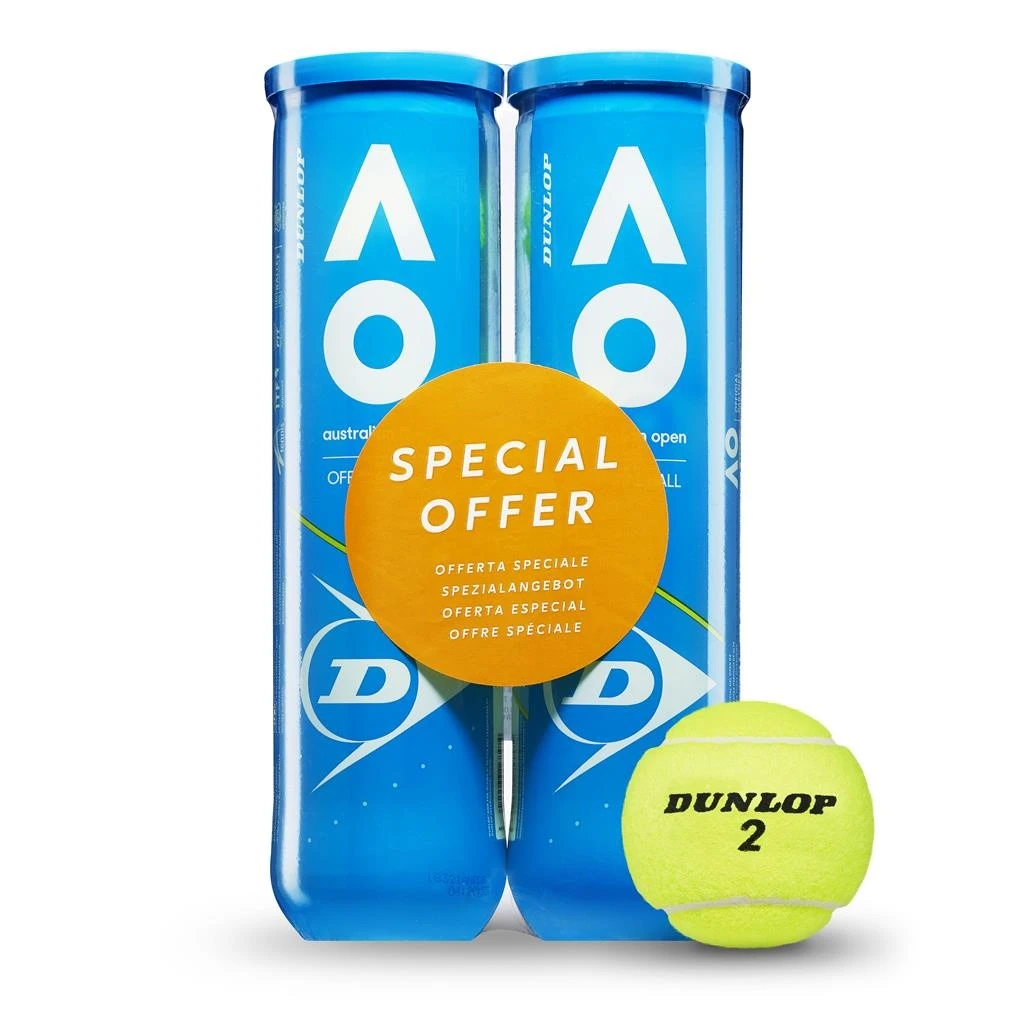 Dunlop Tennisbälle Australian Open Dose 2x4er Bi-Pack