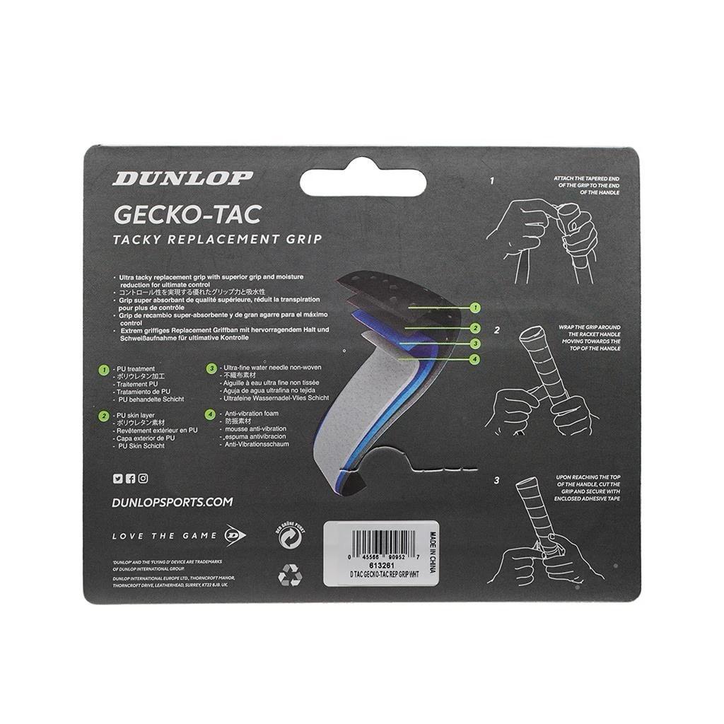 Dunlop Basisband Gecko Tac 1.9mm Weiss - 1 Stück – Bild 2