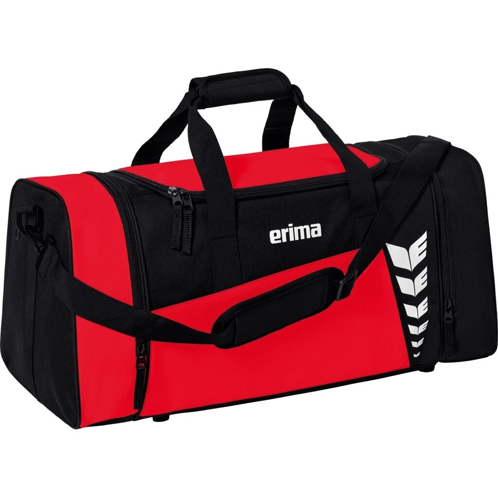 Erima Sporttasche Six Wings (Größe M - 49,5 Liter) Rot/schwarz 61x29x28cm