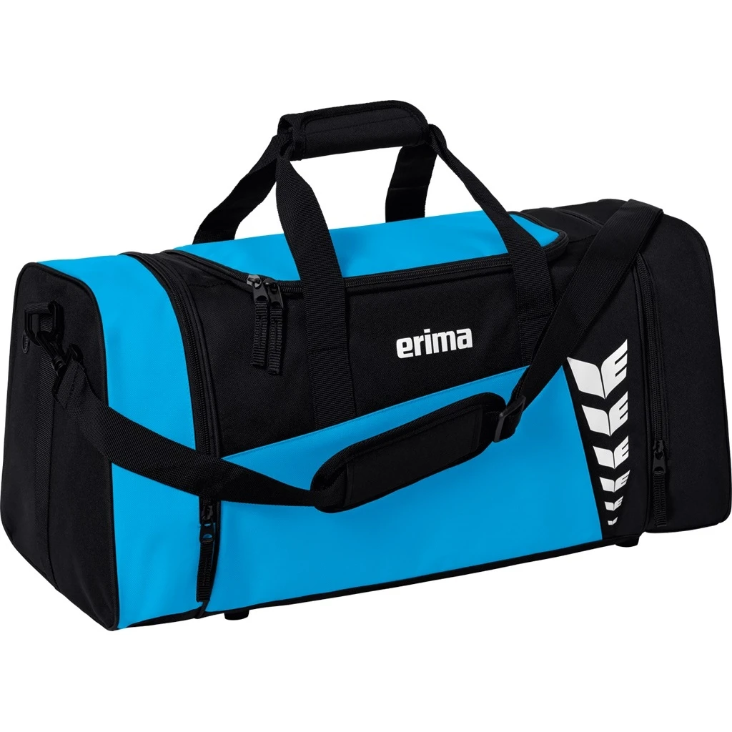 Erima Sporttasche Six Wings (Größe M - 49,5 Liter) Curacaoblau/schwarz 61x29x28cm