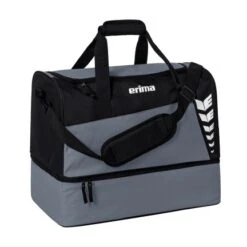 Erima Sporttasche Six Wings Mit Bodenfach (Größe L - 94,5 Liter) Grau/schwarz 60x35x45cm