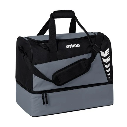 Erima Sporttasche Six Wings Mit Bodenfach (Größe L - 94,5 Liter) Grau/schwarz 60x35x45cm