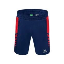 Erima Sport-Hose Six Wings Worker Shorts Kurz (100% Polyester, Ohne Innenslip, Bequem) Navyblau/rot Jungen