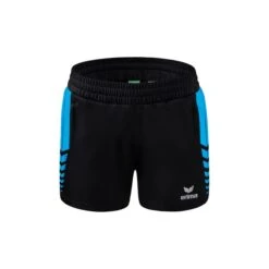 Erima Sporthose Short Six Wings Worker (100% Polyester) Kurz Schwarz/curacaoblau Damen