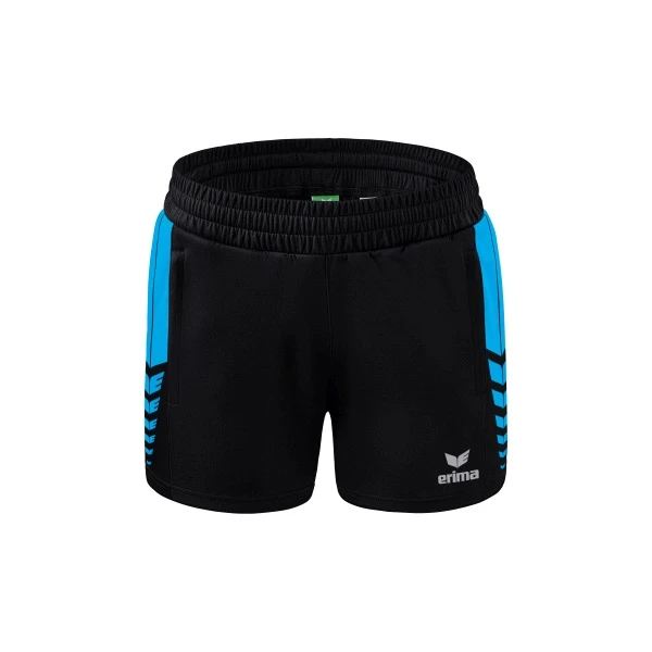 Erima Sporthose Short Six Wings Worker (100% Polyester) Kurz Schwarz/curacaoblau Damen