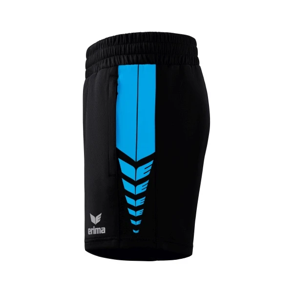 Erima Sporthose Short Six Wings Worker (100% Polyester) Kurz Schwarz/curacaoblau Damen – Bild 3