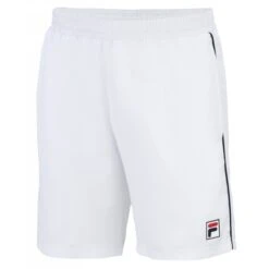 Fila Tennishose Short Leon (optimale Bewegungsfreiheit) Kurz Weiss Herren