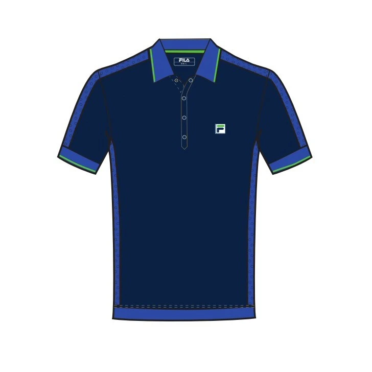 Fila Tennis-Polo 50ties Navyblau Herren