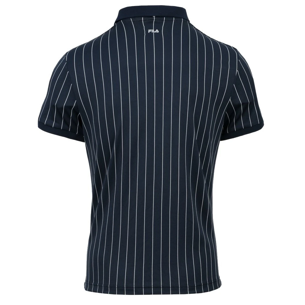 Aktion Noch Gültig Klicken Sie Auf Das Icon, Um Eine Erklärung Zu Erhalten. Fila Tennis-Polo Stripes (100% Polyester) Navyblau/weiss Herren – Bild 2
