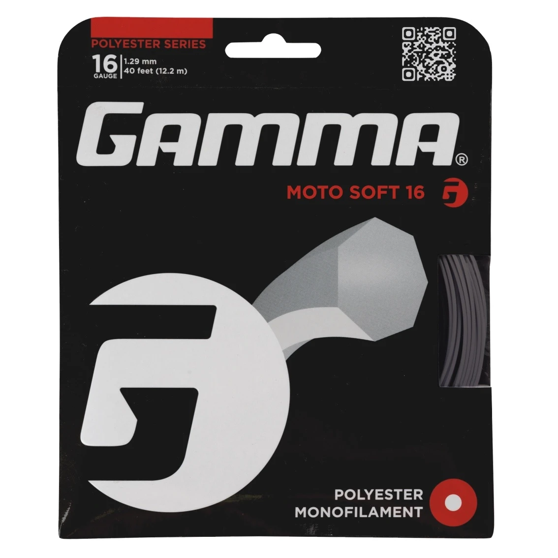 Gamma Tennissaite Moto Soft (Haltbarkeit+Touch) Grau 12m Set