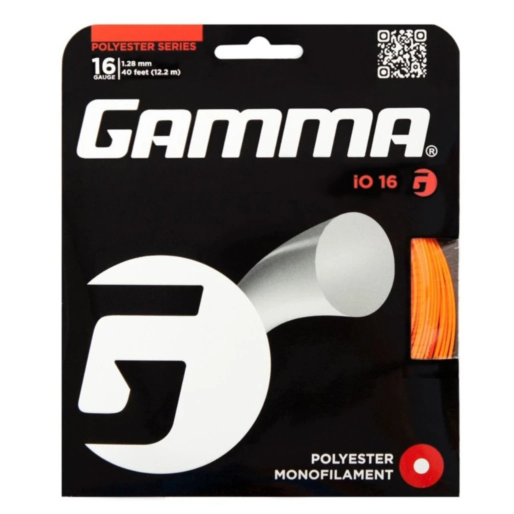 Gamma Tennissaite IO (Haltbarkeit+Power) Orange 12m Set