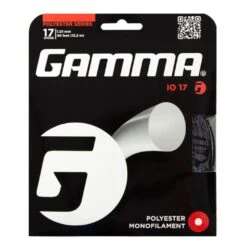 Gamma Tennissaite IO (Haltbarkeit+Power) Schwarz 12m Set