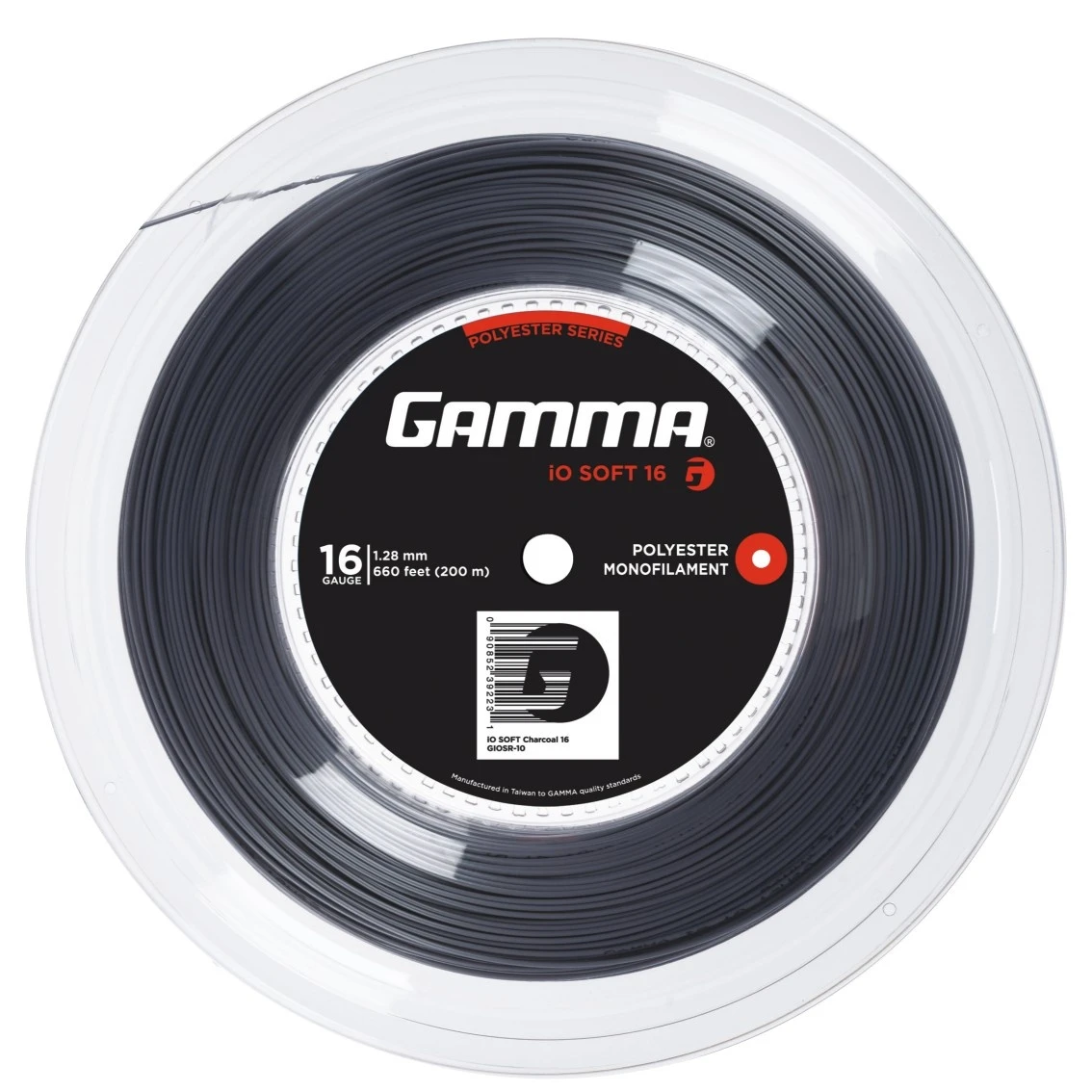 Gamma Tennissaite IO Soft (Haltbarkeit+Touch) Grau 200m Rolle