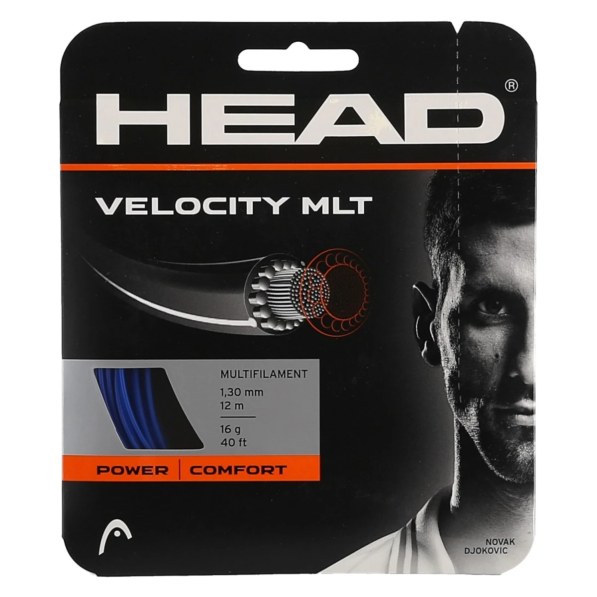 Head Tennissaite Velocity MLT (Armschonung+Touch) Blau 12m Set