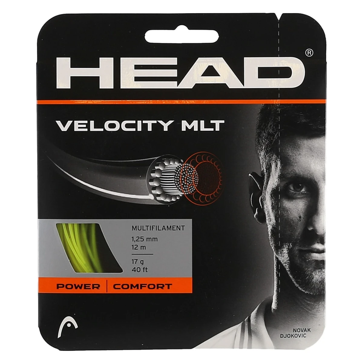 Head Tennissaite Velocity MLT (Armschonung+Touch) Gelb 12m Set