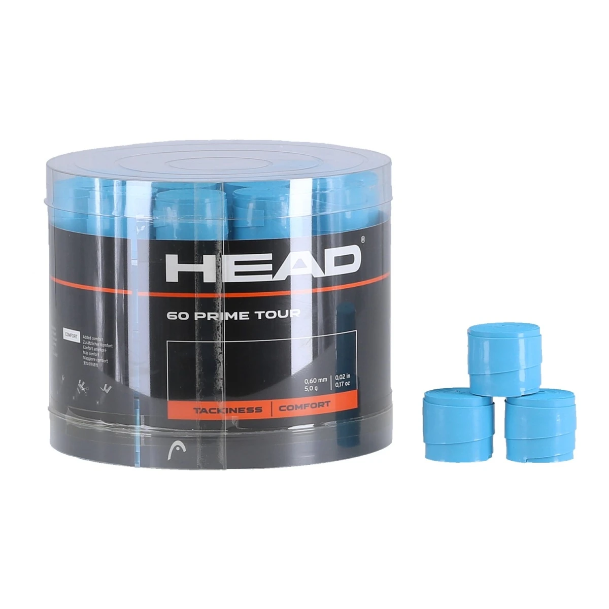 Head Overgrip Prime Tour 0.6 Mm (Komfort, Griffigkeit) Blau 60er Dose