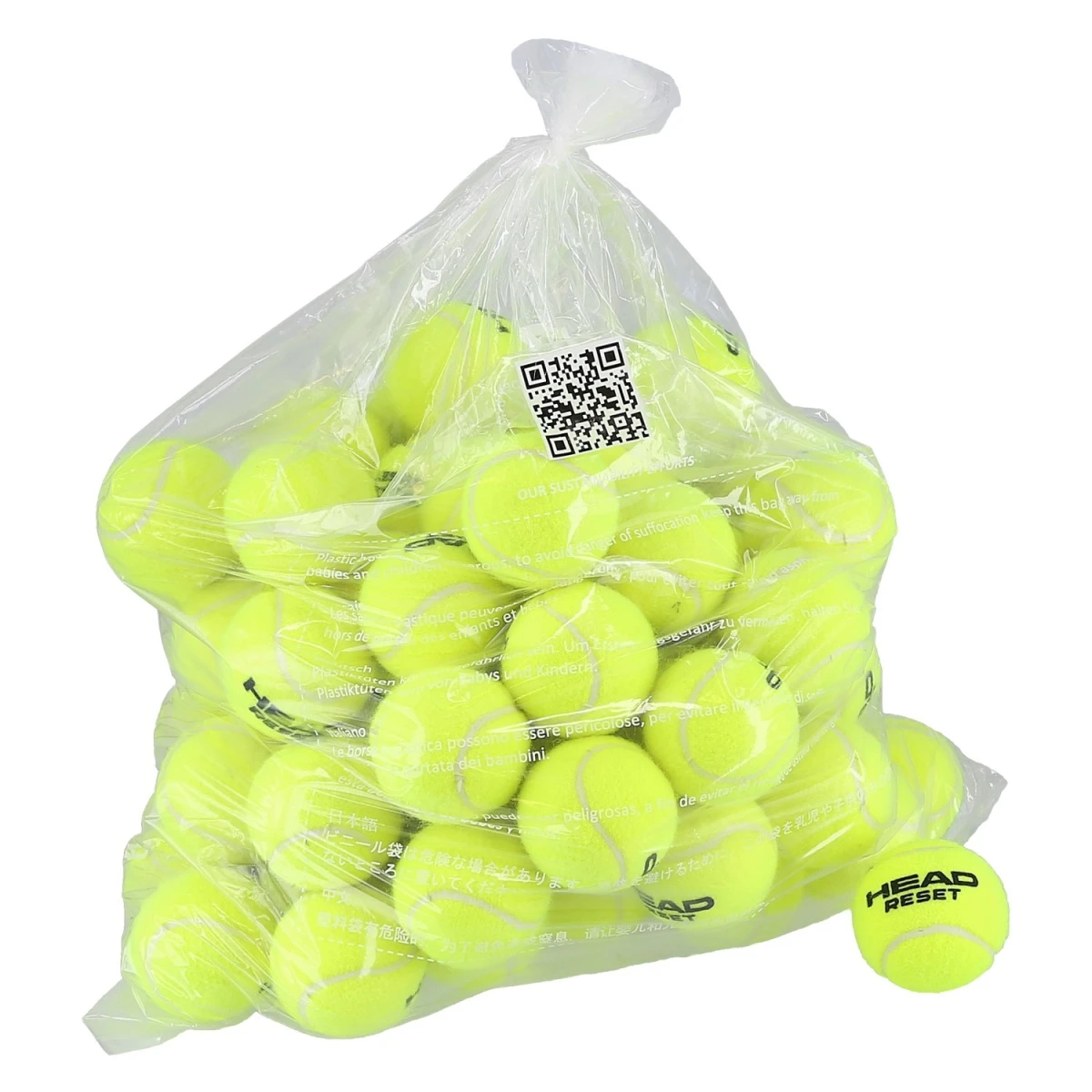 Head Tennisbälle Reset (drucklos, Ballmaschine) Gelb 72er Im Polybag
