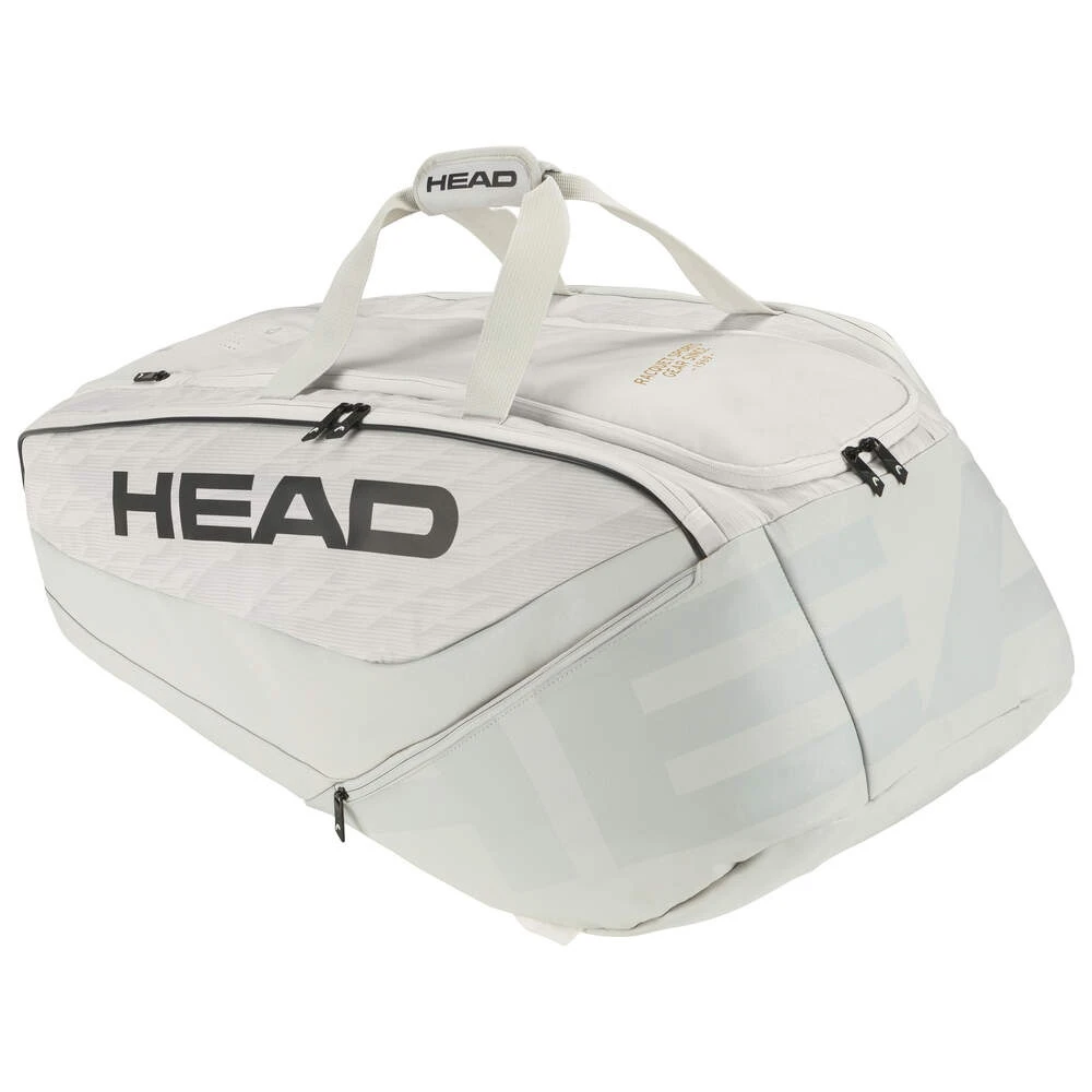 Head Tennis-Racketbag Pro X Racquet Bag XL (Schlägertasche, 2 Hauptfächer) 2023 Corduroy Weiss 12er