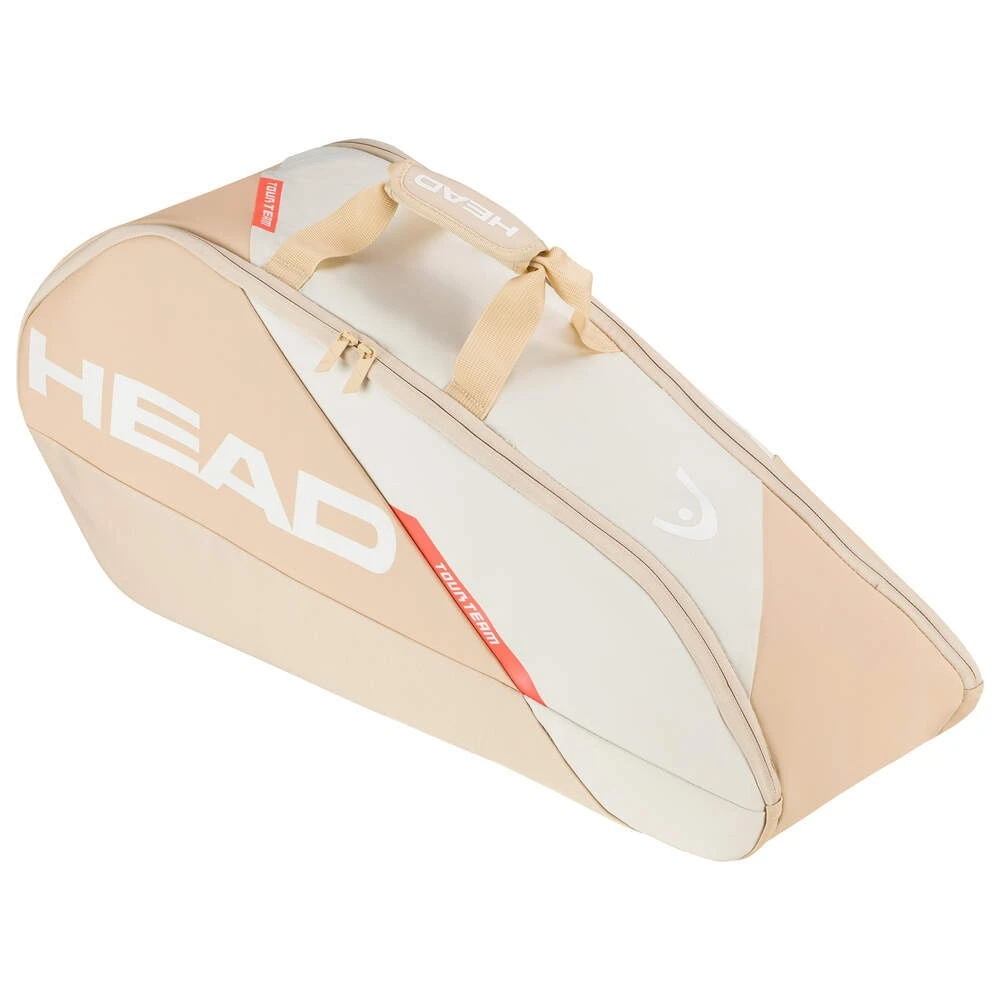 Head Tennis-Racketbag Tour Racquet Bag M (Schlägertasche, 2 Hauptfächer) 2023 Weiss/champagne 6er – Bild 3