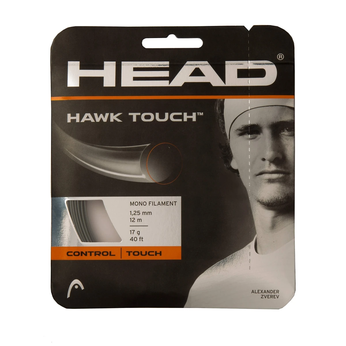 Besaitung Mit Tennissaite Head Hawk Touch (Haltbarkeit+Kontrolle) Anthrazitgraugrau – Bild 3