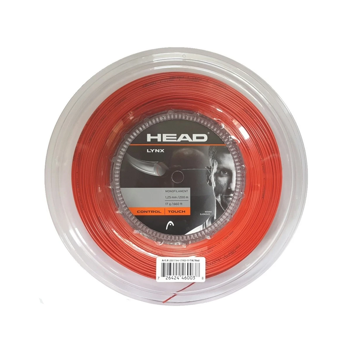 Head Tennisssaite Lynx (Haltbarkeit) Rot 200m Rolle