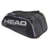 Head Tennis-Racketbag Tour Team (Schlägertasche, 3 Hauptfächer) Schwarz/lila 12R