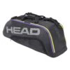 Head Tennis-Racketbag Tour Team (Schlägertasche, 2 Hauptfächer) Schwarz/lila 6R