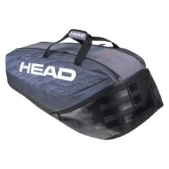Head Tennis-Racketbag Djokovic Supercombibag (Schlägertasche, 2 Hauptfächer) Anthrazitgrau 9R