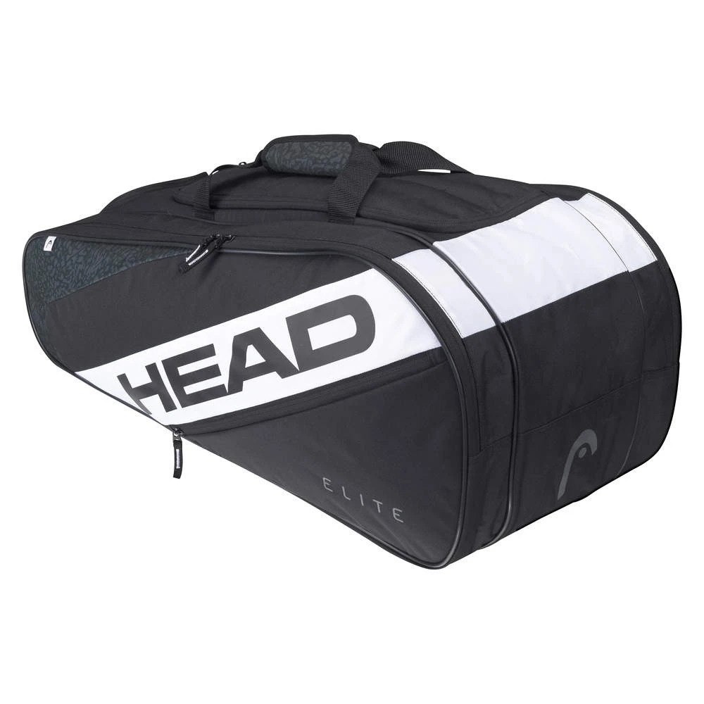 Head Tennis-Racketbag Elite Allcourt (Schlägertasche, 2 Hauptfächer) Schwarz/weiss