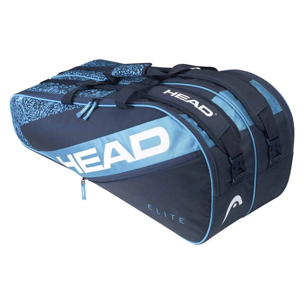 Head Tennis-Racketbag Elite (Schlägertasche, 2 Hauptfächer) Blau/navyblau 9R