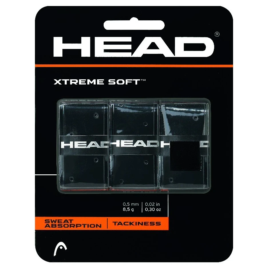 Head Overgrip Xtreme Soft 0.5mm Schwarz 3er