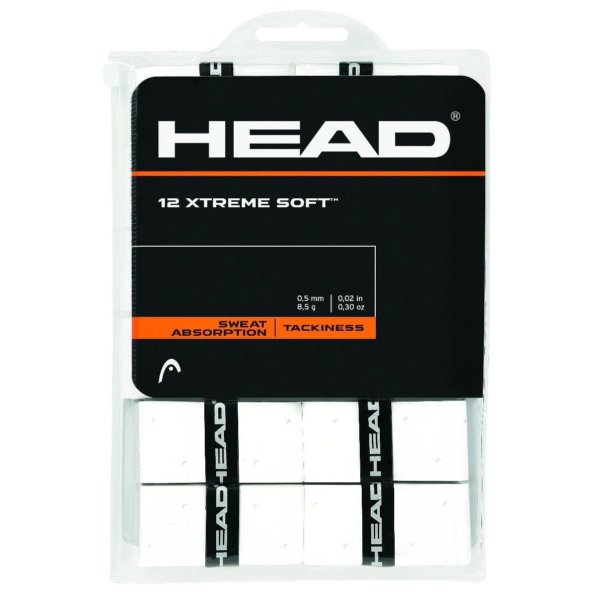 Head Overgrip Xtreme Soft 0.5mm Weiss 12er Clip-Beutel