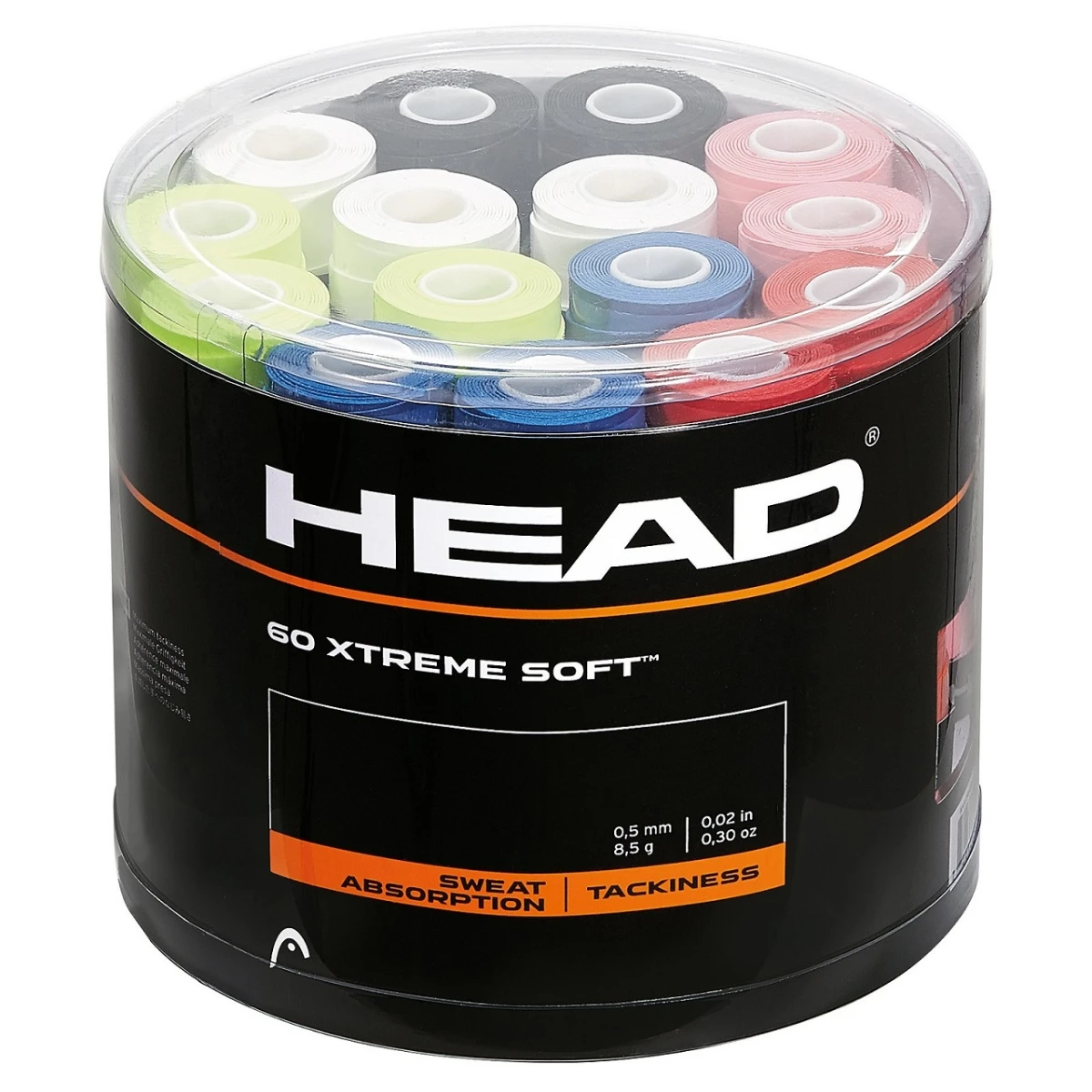Head Overgrip Xtreme Soft 0.5mm Farblich Sortiert 60er Dose