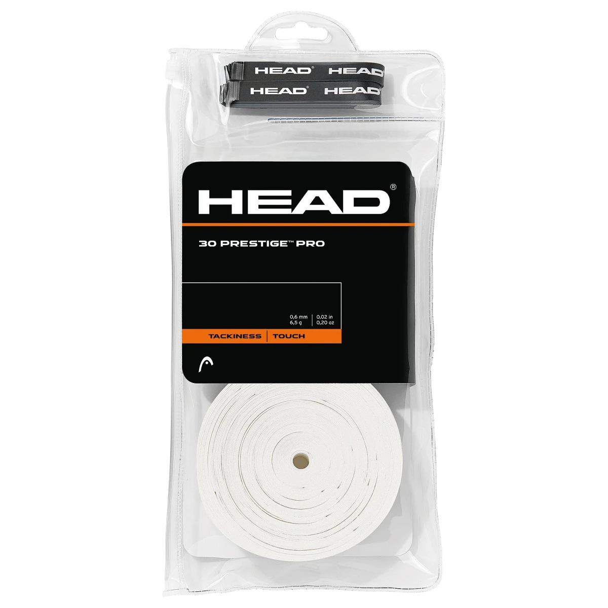 Head Overgrip Prestige Pro 0.6mm Weiss 30er Clip-Beutel
