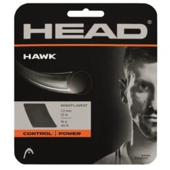 Head Tennissaite Hawk (Haltbarkeit+Power) Schwarz 12m Set