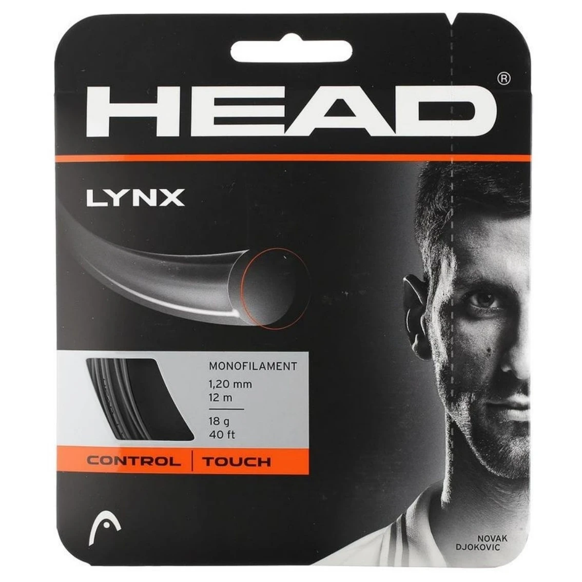 Head Tennisssaite Lynx (Haltbarkeit) Anthrazit 12m Set
