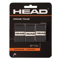 Head Overgrip Prime Tour 0.6 Mm (Komfort, Griffigkeit) Schwarz 3er