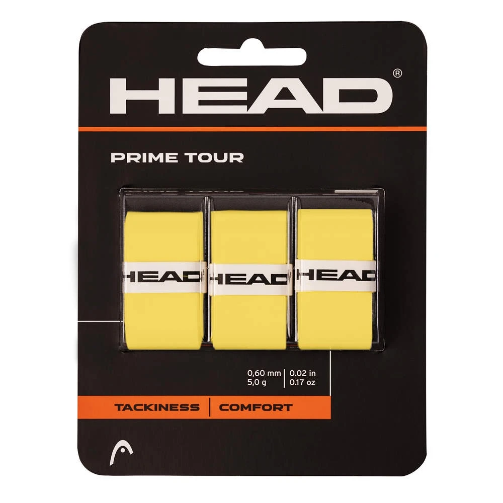 Head Overgrip Prime Tour 0.6 Mm (Komfort, Griffigkeit) Gelb 3er