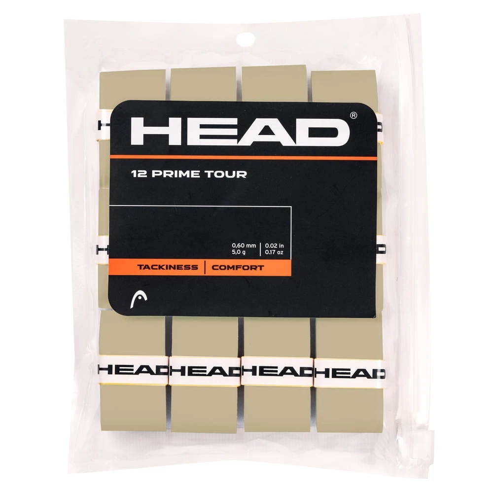 Head Overgrip Prime Tour 0.6 Mm (Komfort, Griffigkeit) Grau 12er Clip-Beutel