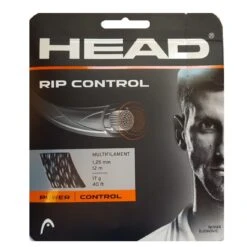 Head Tennissaite Rip Control (Kontrolle+Armschonung) Schwarz/weiss 12m Set